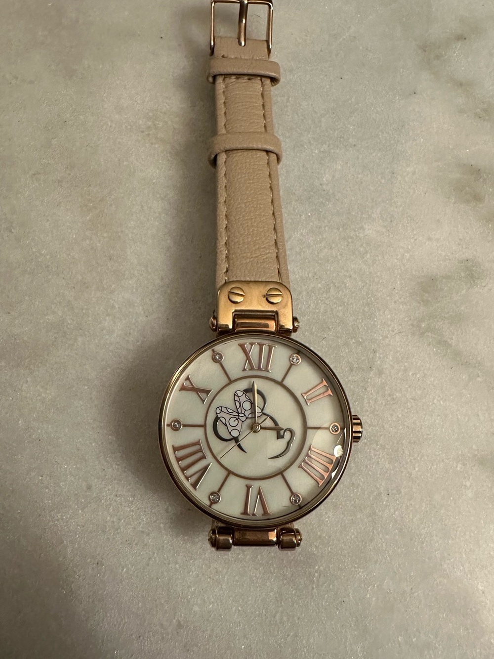 Disney Parks Minnie Mouse Rose Gold Tone Watch